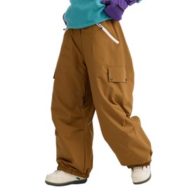 GSOU SNOW Women Men Baggy Ski Pants Loose Snowboarding Pants Snow Sport Insulated Waterproof Windproof Outdoor Sport