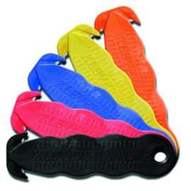 Klever Innovations Cutter Stainless Steel Package Opener, Safety Utility Cutter Assorted Colors 5 pcs, KLEVER - 5/PACK MIX