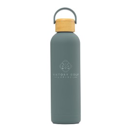 ViKtory Golf Apparel - Premium, Double-Walled, Vacuum Sealed, Insulated Water Bottle - 25 oz (750 ml) with Carry Handle (Gray)