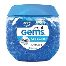 Scent Gems Odor Eliminator, Cool and Clean, Blue, 10 oz, 6/Carton