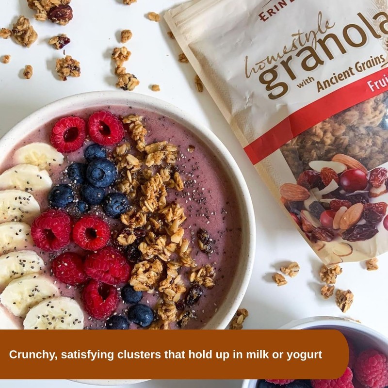 Erin Baker's Homestyle Granola Cereal with Ancient Grains, Fruit and