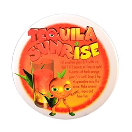 Tequila Sunrise Adult Drink Recipe on 3" Magnet