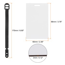 sourcing map 10 Sets Sublimation Luggage Tag Blanks with Strap 3.78" x 2.36" Double Sided Heat Transfer Painting Rectangle Shape Name ID Card Label Tags for DIY Craft Travel Suitcase Bags