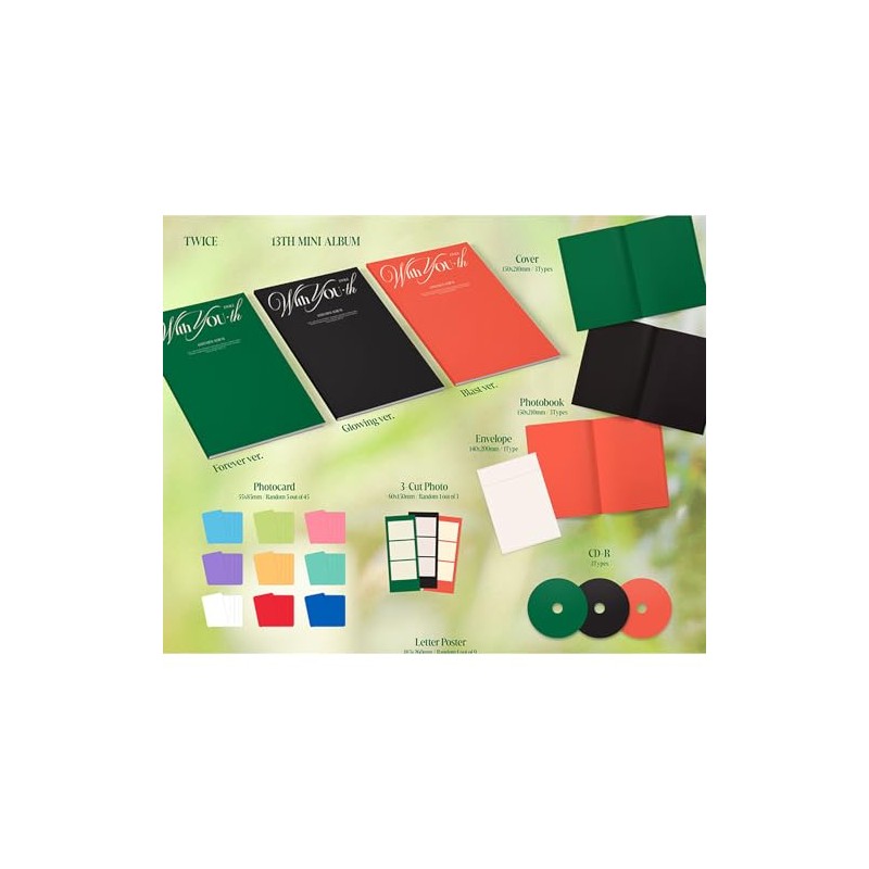 Dreamus TWICE With YOU-th 13th Mini álbum (brillante), 150 x