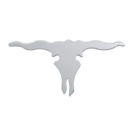 Grand General 90222 Chrome Mini 'Long Horn Skull' Mud Flap Cut-Out