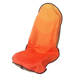 Zinytrae Sweat Towel Car Seat Cover Protector Front Seats for Gym Workout, Running, Swimming, Beach and Hiking, Waterproof Universal Seat Cover for Car, Truck, Van & SUV (Orange, 1pcs Front Seat)