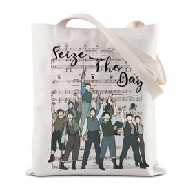 ZJXHPO Newsies Musical Tote Bag Seize The Day Reusable Grocery Shopping Bag Broadway Musical Lover Shoulder Bag (Seize The Day Tote)