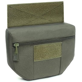 MUCHER Tactical Bag Tactical Drop Pouch for Chest Rig, Underbelly Carry Bag for Equipment Utility Tool Dangler Organiser Pouch for JPC CPC AVS (Green)