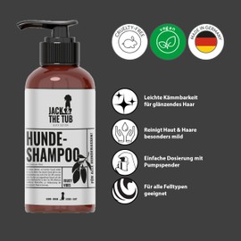 Jack & the Tub Dog Shampoo 500 ml Fruity Vibes Black Edition Dog Shampoo with Conditioner and Fresh Goji Berry Fragrance