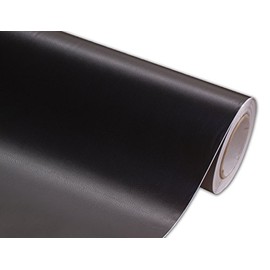 Hachi Auto Faux Leather Black Vinyl Car Wrap Adhesive Roll Film (8FT x 5FT)