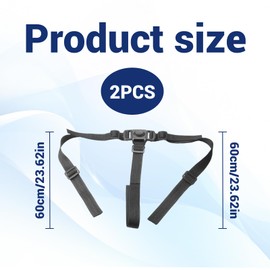 Trapp Harness,2 Pcs Nylon High Chair Straps, 3 Point Safety Harness, Highchair Straps, High Chair Harnesses, Children's Dining Chairs Strap for Baby Kid Safe