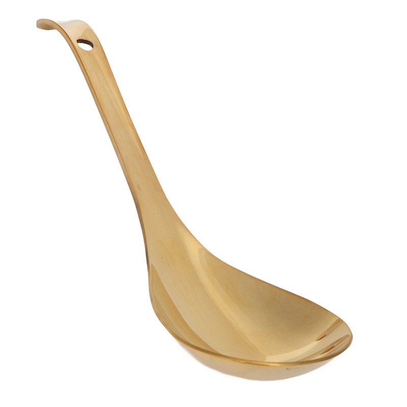 Serving Spoon Glossy Thickened Brass Gold Serving Spoons Soup Spoons