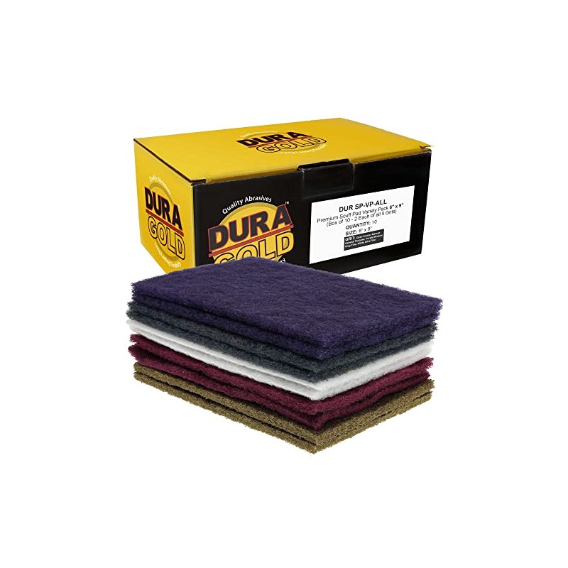 Dura-Gold Premium 6" x 9" 10 Scuff Pad Variety Pack,