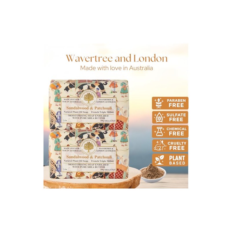 Wavertree London - Pachulí de madera de sándalo (2 barras)