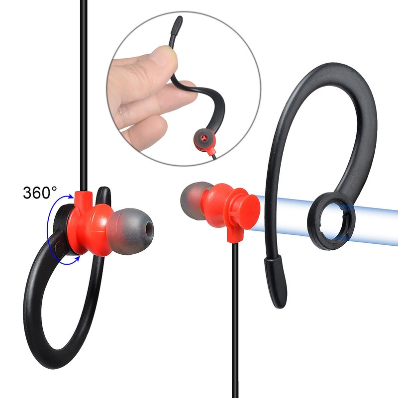 HYSHIKRA Lightweight Wireless Earbud, G Shape Safety Headset Compatible with
