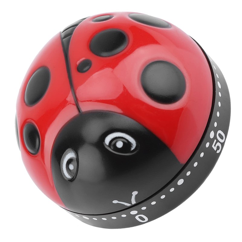 Kitchen Timer, Ladybug Kitchen Timer, 60 Minutes Egg Timer Wind