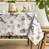 Horaldaily Easter Tablecloth 60×120 Inch, Bunny Carrots Spring Washable Table