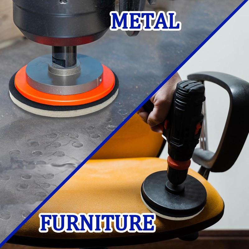 Lanties 10 Pcs 5 Inch Wool Polishing Pads, Wool Felt