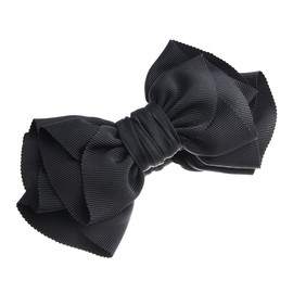 [ヴァンテーヌ] VINGTAINE グログラン リボン バナナクリップ ヘアアクセサリー ヘッドアクセ ヘアクリップ H-555A-BK ブラック