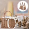 TOVINANNA Wicker Picnic Baskets with Handle, Rattan Wicker Storage Basket