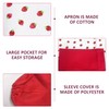 TVSVKWE 1 Piece Of Strawberry Pattern Apron And 1 Pair