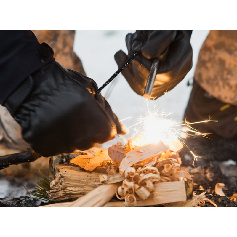 Oqard Reflective Paracord Fire Starter with Clip Hook - Orange