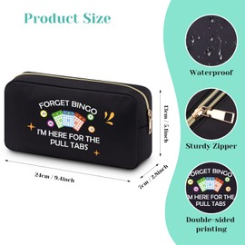 Bingo Lover Gift for Women Bingo Makeup Bag Funny Bingo Gifts Funny Gifts for Bingo Lovers Bingo Player Gifts Bingo Game Gifts Gambling Gifts for Women Bingo Accessories Bag Travel Pouch