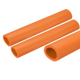sourcing map 2pcs 10" Pipe Insulation Tube 1-7/16 Inch(36mm) ID 48mm OD Foam Tubing for Handle Grip Support, Orange