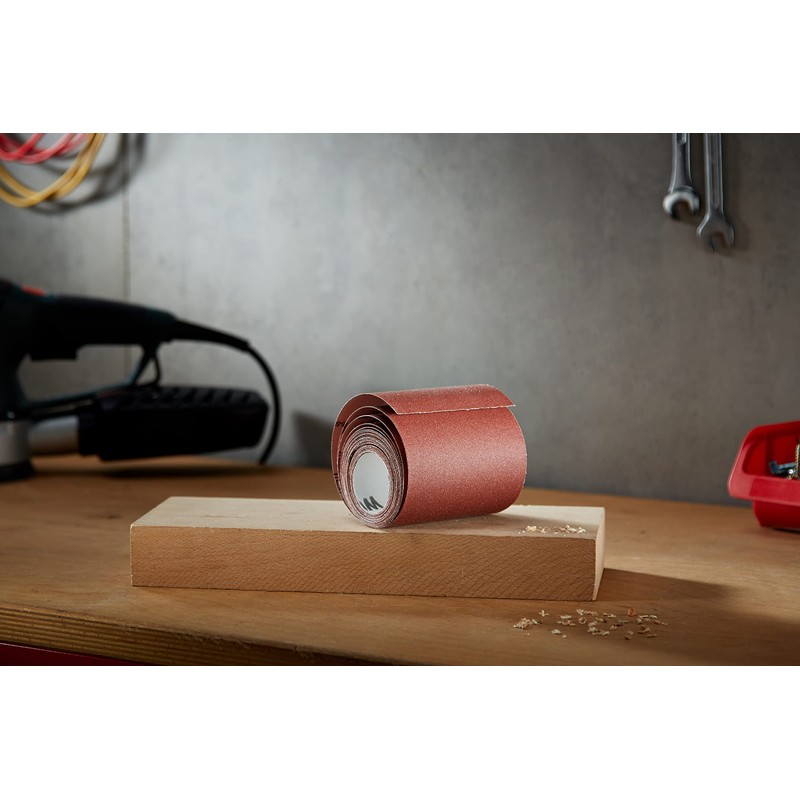 Wolfcraft Sandpaper Roll 5 m x 93 mm, silver, 3175000