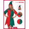 Smiffys Elf Costume Hat & Tunic, Fancy Dress, Adult Dress