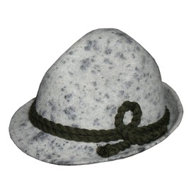 Traditional Hat Light Grey Loden Hiking Mountaineering Hat Hunting Fisherman Costume Loden Hat Tricorn Grey for Mountaineers Leisure Costume for Hunting Fishing Forester Forest Men and Women, gray