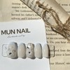 Ice Flower Nail Tips - Short Oval / 아이스 플라워