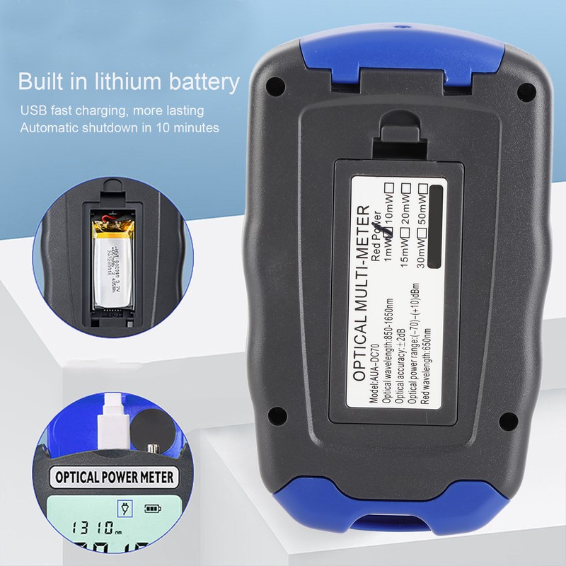 Optical Power Meter 1KM Red Light Tester Fiber Optic Network