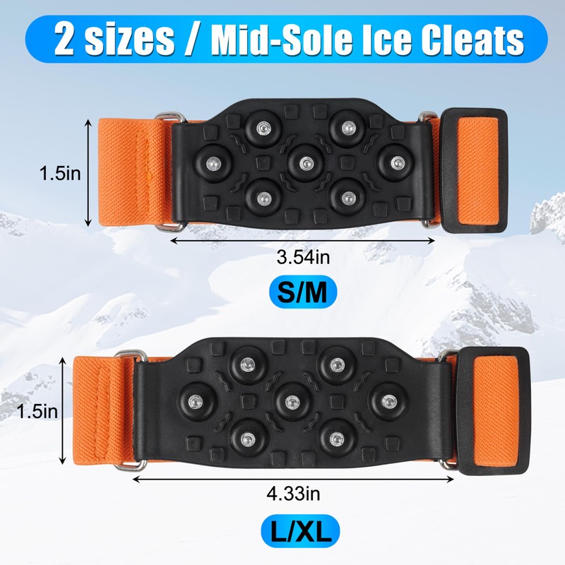 Ice Cleats Snow Traction Cleats for Walking on Snow and