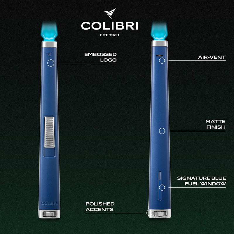 Colibri Aura 10mm Flat Flame Lighter - Elegant and Windproof