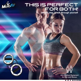 MotoFit Multifunctional Rotator Machine 12 Pounds Adjustable Grip for 360 Arm Spinning Rotating Workout - Upper Body Strength, Forearm, Shoulder, Muscle & Boxing Training Home, Gym, & Rehabilitation