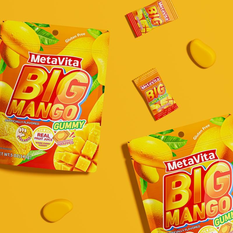 MetaVita Big Mango Gummy - Big Pack - 10oz -
