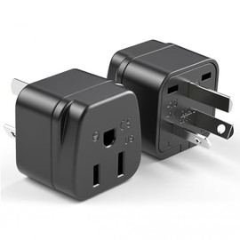 US to Australia Plug Adapter, Australia Plug Adapter, 2Pack New Zealand Power Adapter, Argentina Plugs adapters, Type I Plugs Adapters, for Argentina Au Fiji, Black