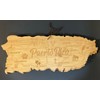 Puerto Rico Shaped 100% Bamboo Cutting Board and Decorative Unique