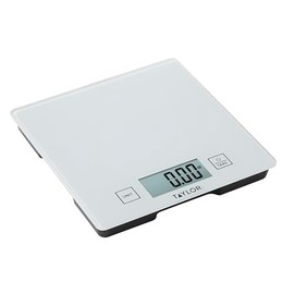 Taylor Compact Glass Kitchen Food Scale, 11 lb Capacity Digital Scale for Baking, Cooking, Meal Prep, Portion Control, Thin Lightweight Design, Easy-t