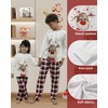 Linnhoy Christmas Pajamas Family Set,Matching Christmas Family Pajamas,Xmas PJ's White