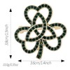 Yeeyeow 4-Leaf Clover Lapel Pin,St. Patrick's Day Accessories,Rhinestone Crystal Shamrock