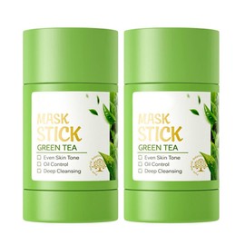 SIKture Green Tea Clay Stick for Face, 2PCS Mask Stick Green Tea Deep Cleanse Mask, Deep Pore Cleansing Purifying Moisturizing for All Skin Types