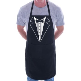 Print4U Tuxedo BBQ Cooking Funny Novelty Apron Black