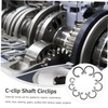 CHILDWEET 1set Retaining Snap Ring External C-clips Shaft Retaining Ring