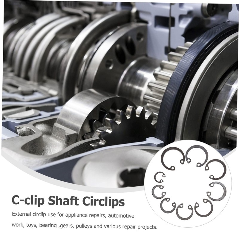 CHILDWEET 1set Retaining Snap Ring External C-clips Shaft Retaining Ring