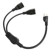 Extension Y Splitter Power Cord 3 Pin 1 to 2