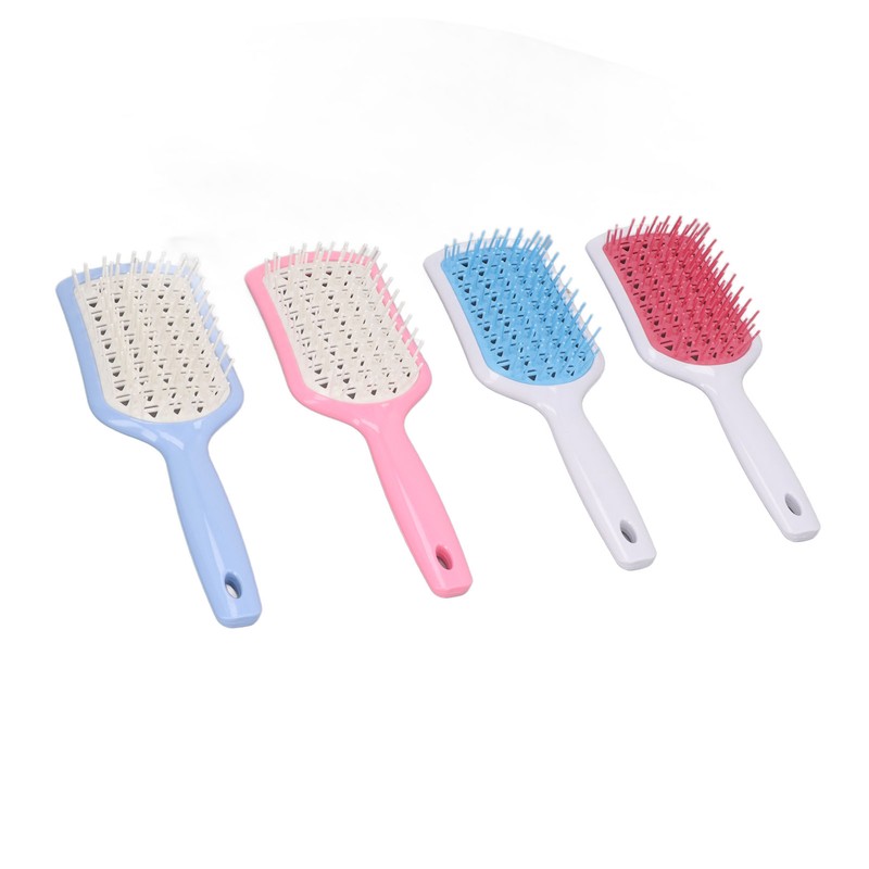 4pcs Hair Detangling Brush Hollow Out Curved Vented Hair Styling