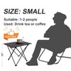 MSSOHKAN Camping Table Folding Portable Camp Side Table Aluminum Lightweight