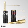 GearIT - Conectores de plátano, tornillo cerrado, chapado en oro